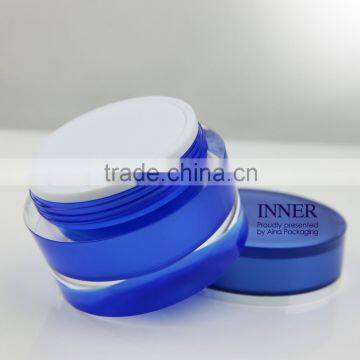 50ml Skin care Plastic jar in Blue color