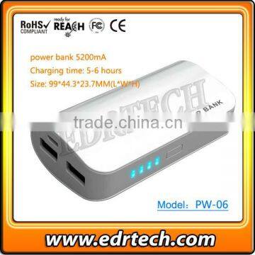 portable usb mobile powered bank 5200mA 5V/1A