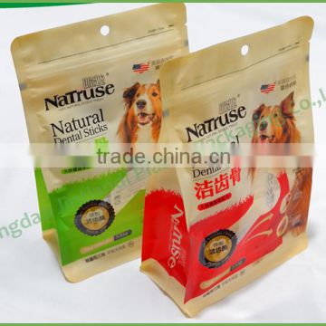 Wholesale Hot Sale Custom Printed Eight Edges Sealing Stand Up Zip Lock Pet Food Bag