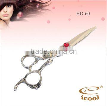 HD-60 Best Engraved Handle Hair Scissors With Jewel