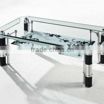 wholesale modern glass&metal coffee end table TA-002