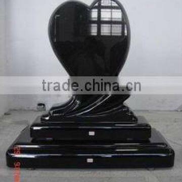 natural shandong black granite tombstone