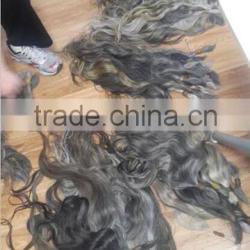 Raw Grey Hair Bulk Real Virgin Hair Unprocessed Grey Hair Extension photo-4