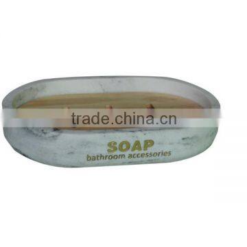 Hot Sale White Marble Polyresin Bathroom Accessories Set for Hotel and Home photo-4