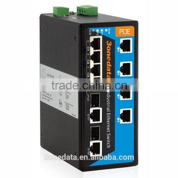 10-port Industrial PoE Switch with 4 ports PoE