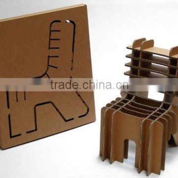 Flexible cardboard paper chair