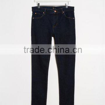 skinny men denim jean black color fade proof men jean OEM service