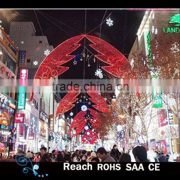 christmas decoration led street motif light outdoor waterproof lights leaf/wing with snowflake pole lights