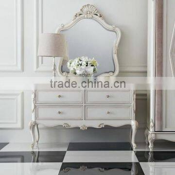 antique furniture french style console cabinet with 4 drawers
