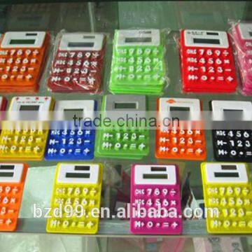 Mini Gift Silicone Solar Power Calculator / Logo Customized OEM Electronic Manufacturer photo-5