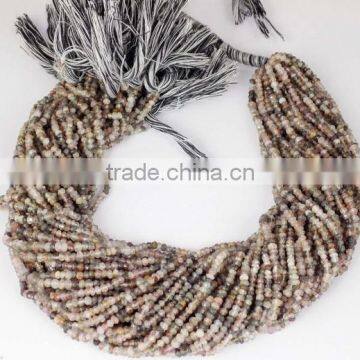 2 Strand AAA Quality Multi Rutile Faceted Rondelle Gemstone Beads 2.5-3.5mm 13",Necklace Rondelle Beads