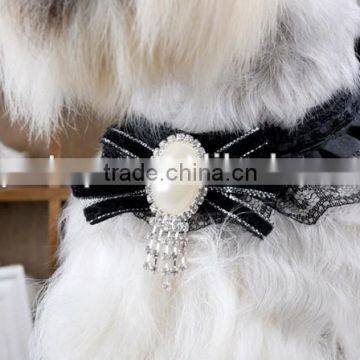 Black Ribbon Pet Dog Cat Scarf Collar