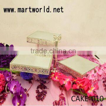 Three tiers square wedding cake stand for wedding decoration & party decoration(CAKE-010)