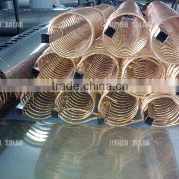 Solar water heater with copper coil