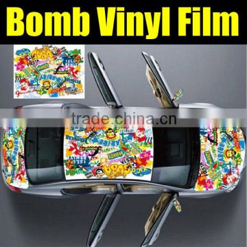 DIY Car Bomb Sticker, Graffiti Cartoon Design Car Vinyl Sticker