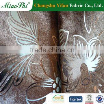 miaoshi stripe velour foil print decorator fabric for furniture upholstery
