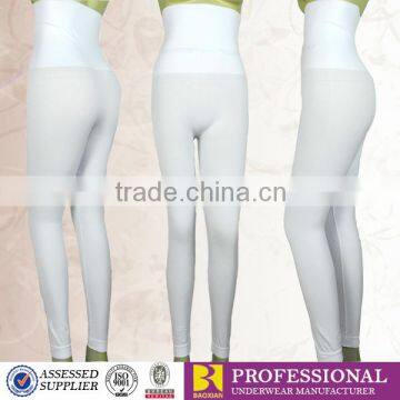 Comfortable lady white leggings with high-waist