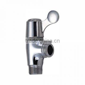 Brass Angle Valve, Polish and Chrome Finish, M1/2"-M1/2"