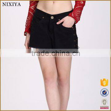 In Bulk Womens Denim Shorts 2016 Cotton Cut off Black Jean Shorts