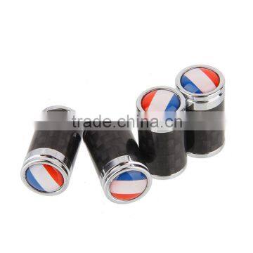 4pcs/set Carbon Fiber Tire Valve Caps with car logo