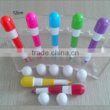 Novelty Cute Smiling Face Pill shaped promotional gift pen                        
                                                Quality Choice
