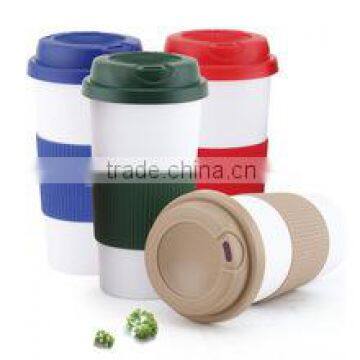 Hot Coffee and Paper Silicone Cup Sleeve With Handle photo-6
