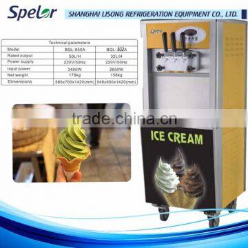 Temperature controlled machine ice cream