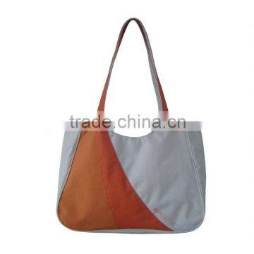 New Women Fashion Contrast color lady's shoulder bags cute 600D tote handbags