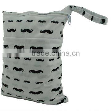 Custom Made Digtal Prints Waterproof Diaper wet bag Wholesale Double Laminated With Zipper