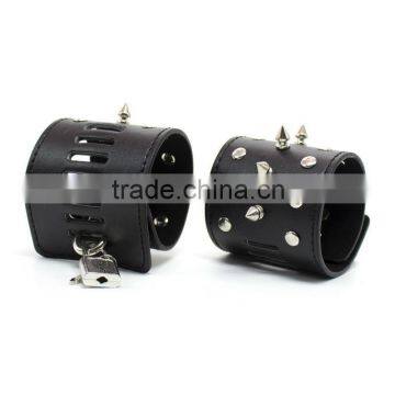 soft PU Sex leather bondage hand cuff