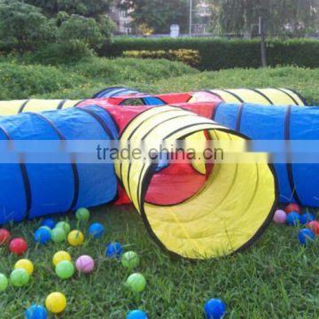 Colorful dog agility training open tunnel PVC dog tunnel