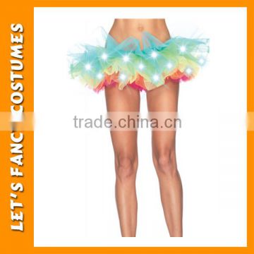 PGWC2825 Adult Sexy Led Light Neon Rainbow Tutu Fancy Dress Halloween Costume