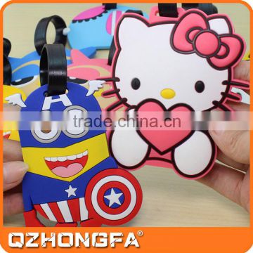 Wholesale funny luggage tag customized cartoon cool luggage tags