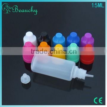 Beauchy new 0.6oz color pen shape pe e liquid bottle 15ml pe nail polish bottle 15ml pe dropper bottle