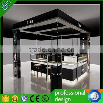 Factory Direct Sale Mdf Aluminum Glass Lighting Watch Kiosk For Display