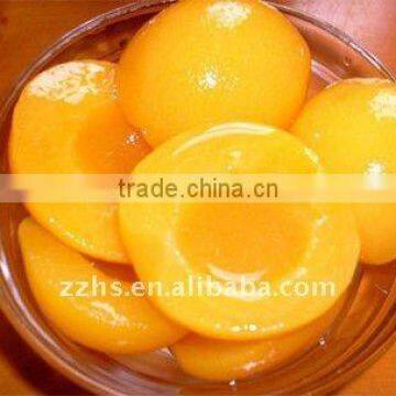 Canned Yellow Peach Halves In Crop Material