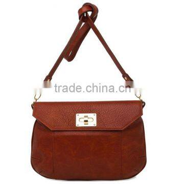 2016 Newest style blank tan ladies leather bag / shoulder bag MD6017