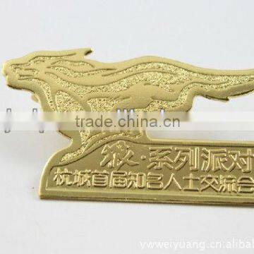 Fashion Scutcheon Customized Company Logo Nameplate Work Number Card With Pin photo-1