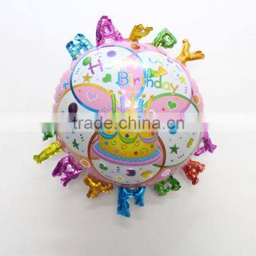 Hot sale multifarious printing balloons for festivals happy birthday letter shaped foil helium balloon, aluminium foil balloon