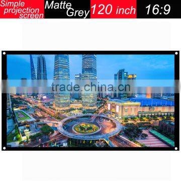 Shenzhen Factory matte grey 16:9 120 inch black projection screen fabric