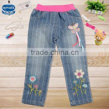 (G3725)NOVA blue 2-6Y baby girl jeans pants new style kids fashion pants children cotton trousers