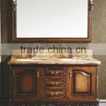 60 inch wooden vanity cabinet with attached mirror