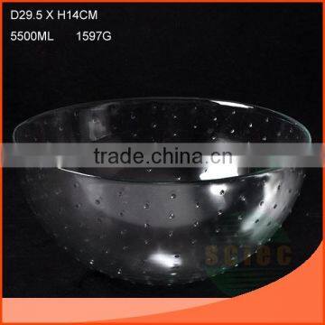 5500ml clear glass bowl made by machine swung