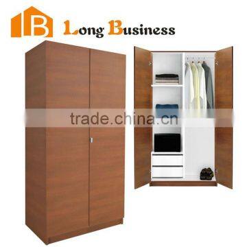 LB-DD3129 Super quality melamine wardrobe with traditional color for wholesale