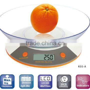 Digital kitchen scale with bowl household scale digital weighing food scale