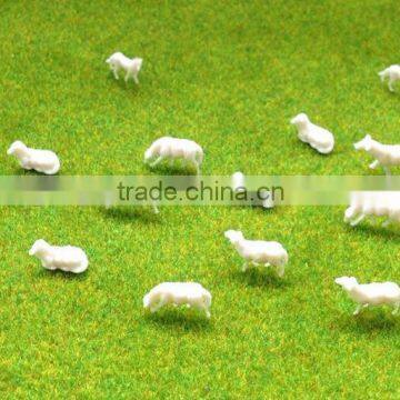 Building model cow, scale animals for Nscale, plastic building resin farm white cow for 1/150