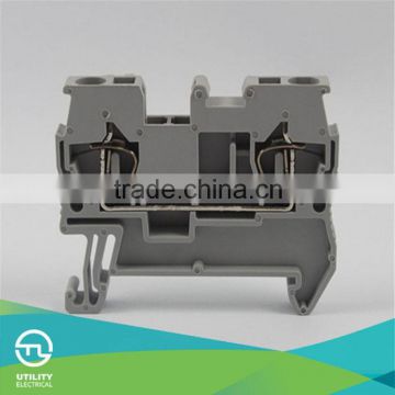 UTL dinrail spring terminal block 6mm square with UL/CE/VDE certificate