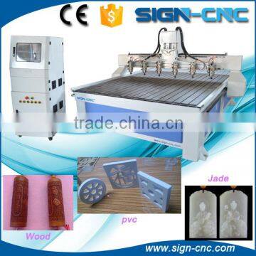 Factory supply multi heads 3d woodworking CNC router/ Wood cutting machine for solidwood,MDF,aluminum,alucobond,PVC