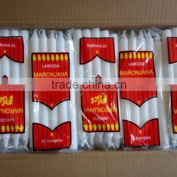 30G White Household wax paraffin Candle/ daily use white stick candle factory