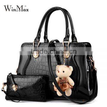 Female Wholesale 2 piece Set Clutch Shoulder Bag Lady Leather Handbag